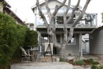 Во дворе дома, в котором я иногда писал этюды и дом, в котором я жил (Монтерей, Калифорния)